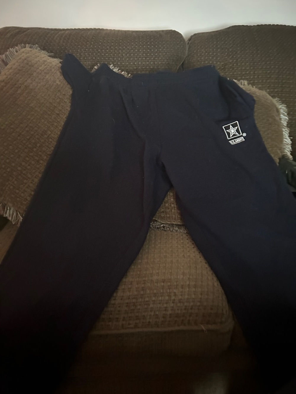 U.S. Army Navy Blue Sweatpants with Star Patch